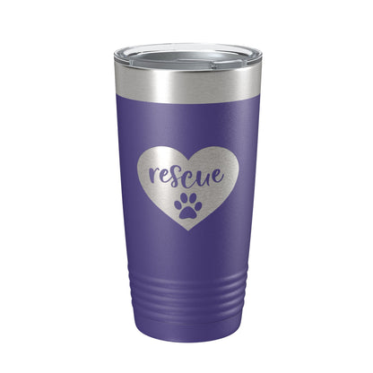 Rescue Dog Tumbler Love Heart Travel Mug Gift Insulated Laser Engraved Coffee Cup 20 oz-15