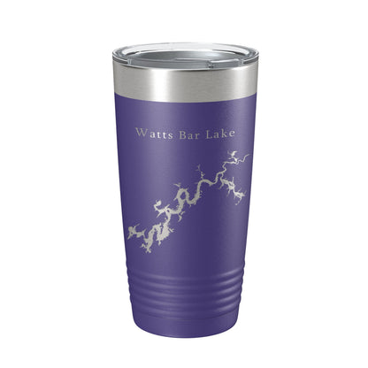 Watts Bar Lake Map Tumbler Travel Mug Insulated Laser Engraved Coffee Cup Tennessee 20 oz-15
