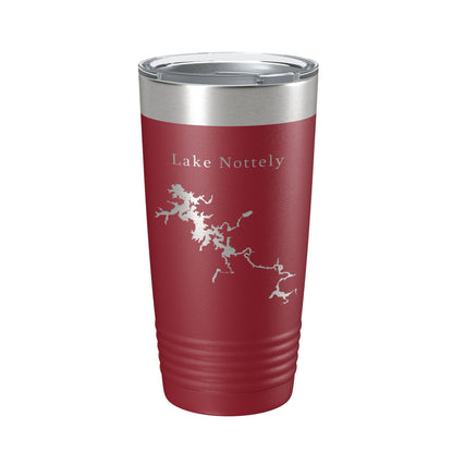 Lake Nottely Map Tumbler Travel Mug Insulated Laser Engraved Coffee Cup River Georgia 20 oz-18