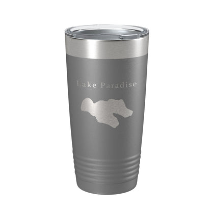 Lake Paradise Map Tumbler Travel Mug Insulated Laser Engraved Coffee Cup Michigan 20 oz-16