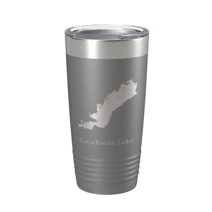 Catahoula Lake Map Tumbler Travel Mug Insulated Laser Engraved Coffee Cup Louisiana 20 oz-16