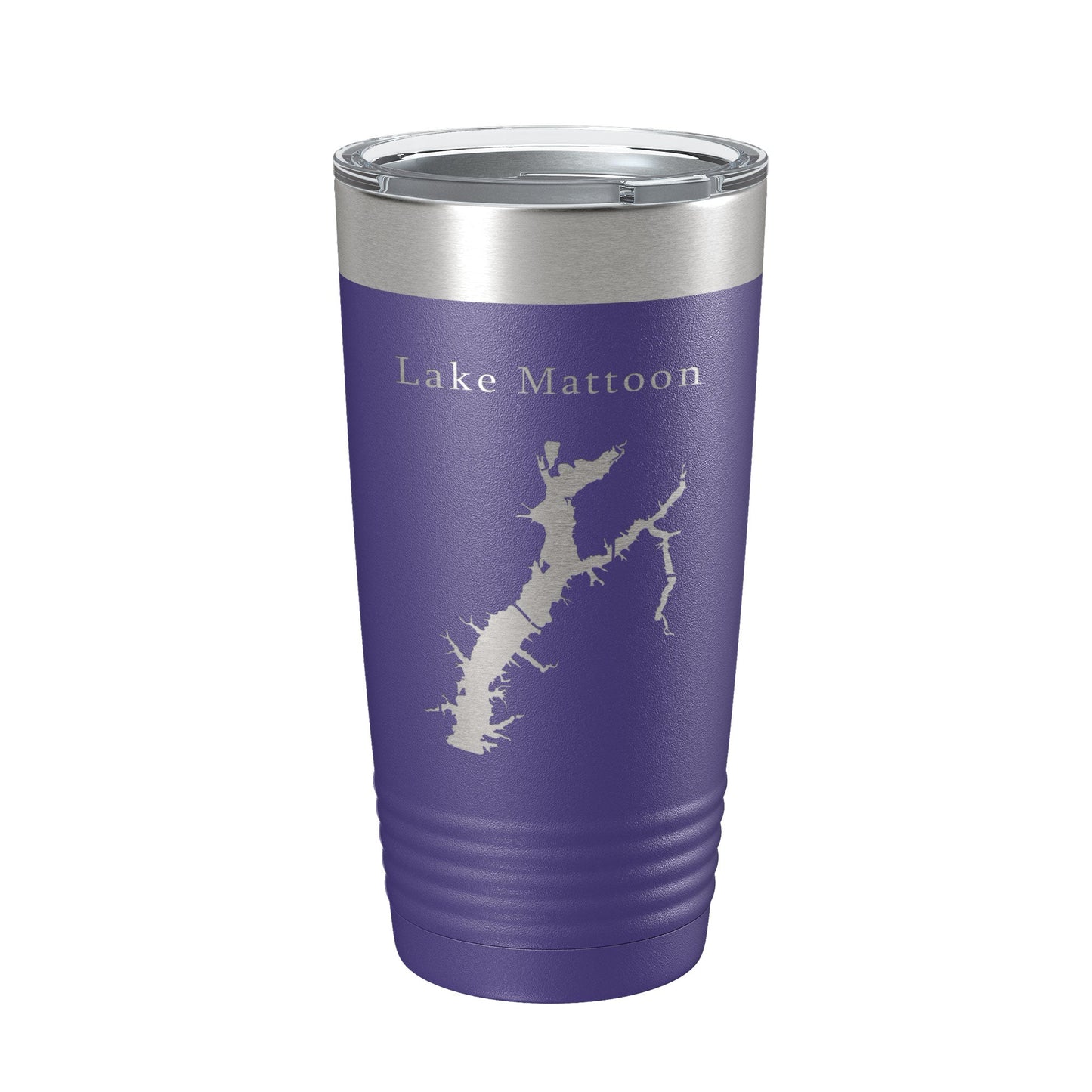 Lake Mattoon Map Tumbler Travel Mug Insulated Laser Engraved Coffee Cup Illinois 20 oz-15