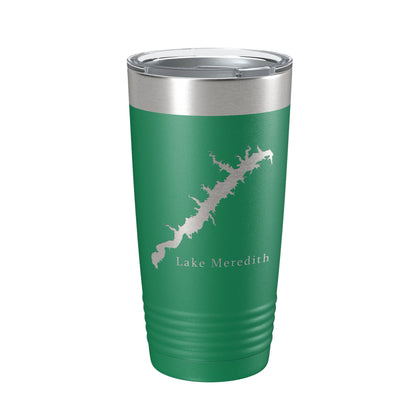 Lake Meredith Map Tumbler Travel Mug Insulated Laser Engraved Coffee Cup Texas 20 oz-9