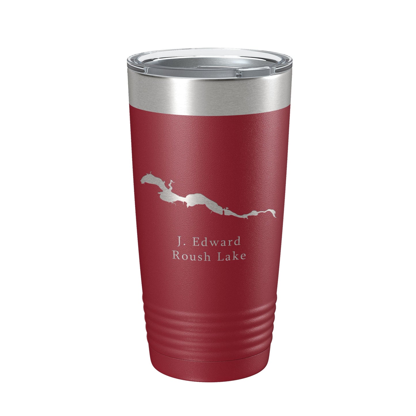 J. Edward Roush Lake Map Tumbler Travel Mug Insulated Laser Engraved Coffee Cup Indiana 20 oz-18