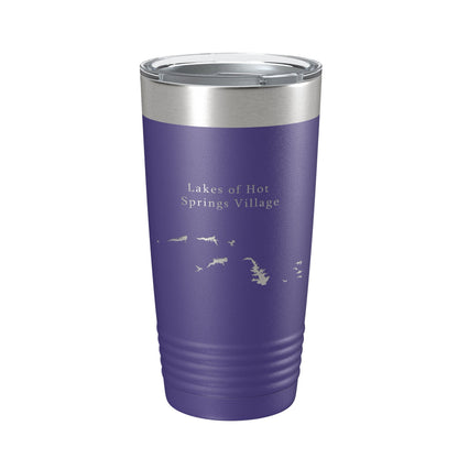 Lakes of Hot Springs Village Map Tumbler Travel Mug Insulated Laser Engraved Coffee Cup Arkansas 20 oz-15