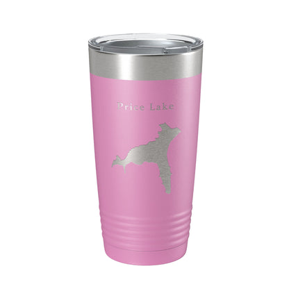 Price Lake Map Tumbler Travel Mug Insulated Laser Engraved Coffee Cup North Carolina 20 oz-14