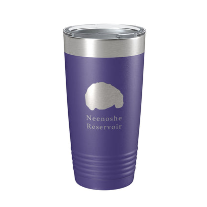 Neenoshe Reservoir Tumbler Lake Map Travel Mug Insulated Laser Engraved Coffee Cup Colorado 20 oz-15