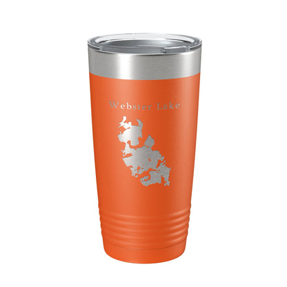 Webster Lake Map Tumbler Travel Mug Insulated Laser Engraved Coffee Cup Massachusetts 20 oz-17