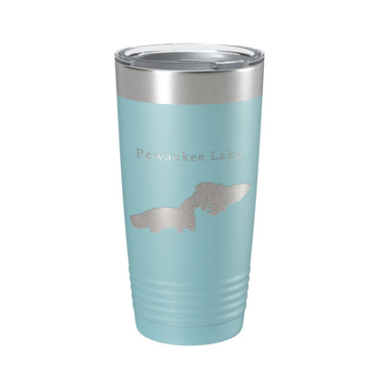 Pewaukee Lake Map Tumbler Travel Mug Insulated Laser Engraved Coffee Cup Wisconsin 20 oz-13