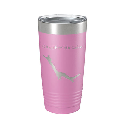 Chamberlain Lake Map Tumbler Travel Mug Insulated Laser Engraved Coffee Cup Maine 20 oz-14