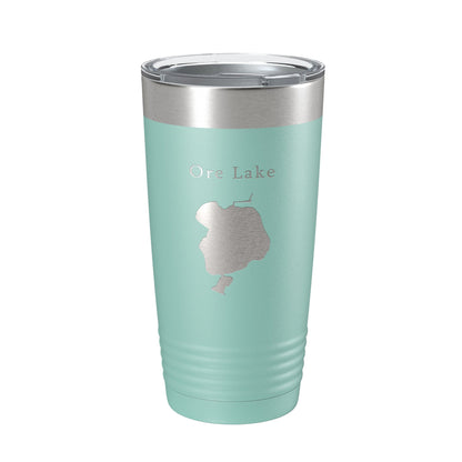 Ore Lake Map Tumbler Travel Mug Insulated Laser Engraved Coffee Cup Huron River Chain of Lakes Michigan 20 oz-12