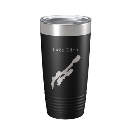Lake Eden Map Tumbler Travel Mug Insulated Laser Engraved Coffee Cup Vermont 20 oz-0