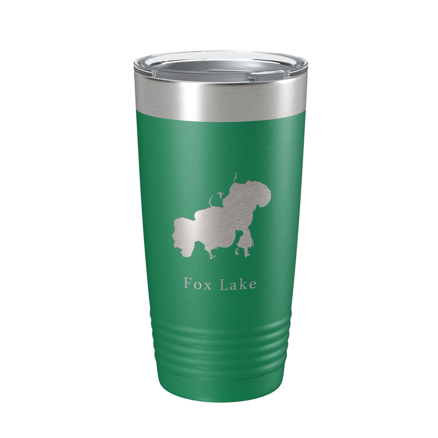 Fox Lake Map Tumbler Travel Mug Insulated Laser Engraved Coffee Cup Illinois 20 oz-9