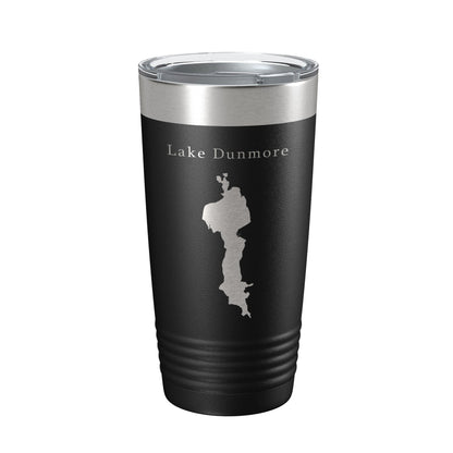 Lake Dunmore Map Tumbler Travel Mug Insulated Laser Engraved Coffee Cup Vermont 20 oz-0