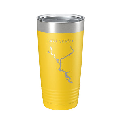 Lake Shafer Map Tumbler Travel Mug Insulated Laser Engraved Coffee Cup Indiana 20 oz-4