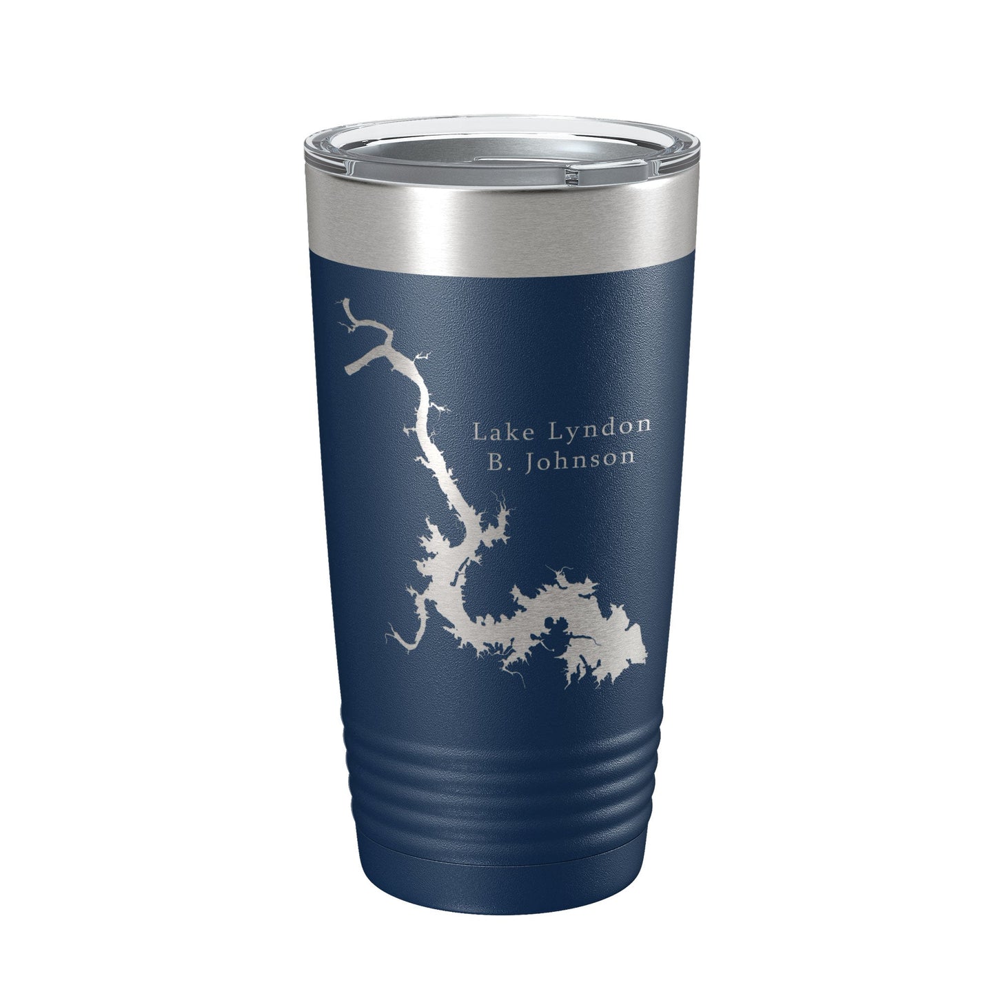 Lake Lyndon B. Johnson Map Tumbler Travel Mug Insulated Laser Engraved Coffee Cup Texas 20 oz-2