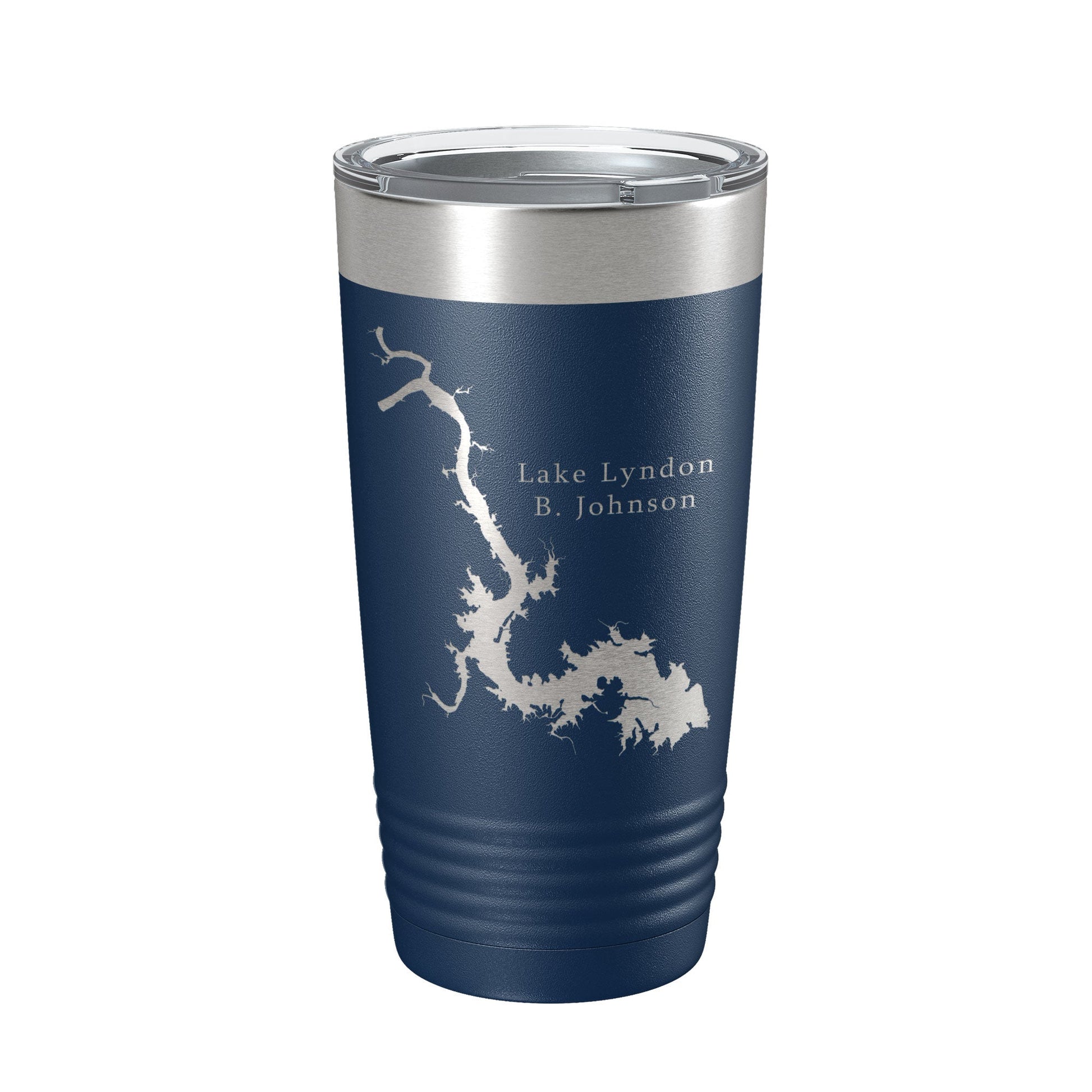 Lake Lyndon B. Johnson Map Tumbler Travel Mug Insulated Laser Engraved Coffee Cup Texas 20 oz-2