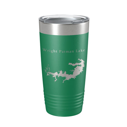 Wright Patman Lake Map Tumbler Travel Mug Insulated Laser Engraved Coffee Cup Texas 20 oz-9