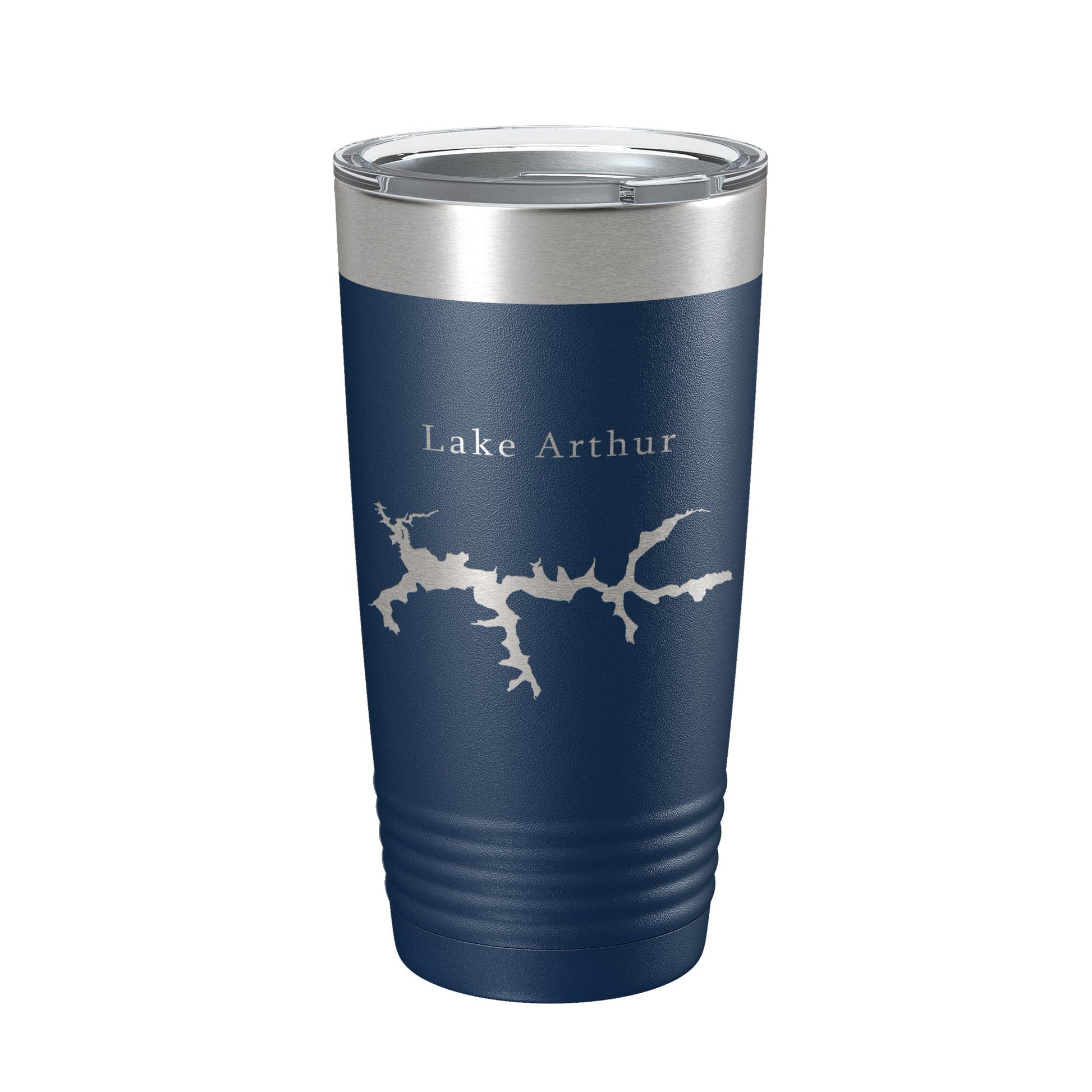 Lake Arthur Map Tumbler Travel Mug Insulated Laser Engraved Coffee Cup Pennsylvania 20 oz-2