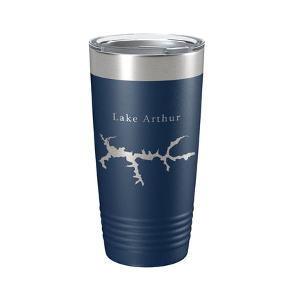 Lake Arthur Map Tumbler Travel Mug Insulated Laser Engraved Coffee Cup Pennsylvania 20 oz-8