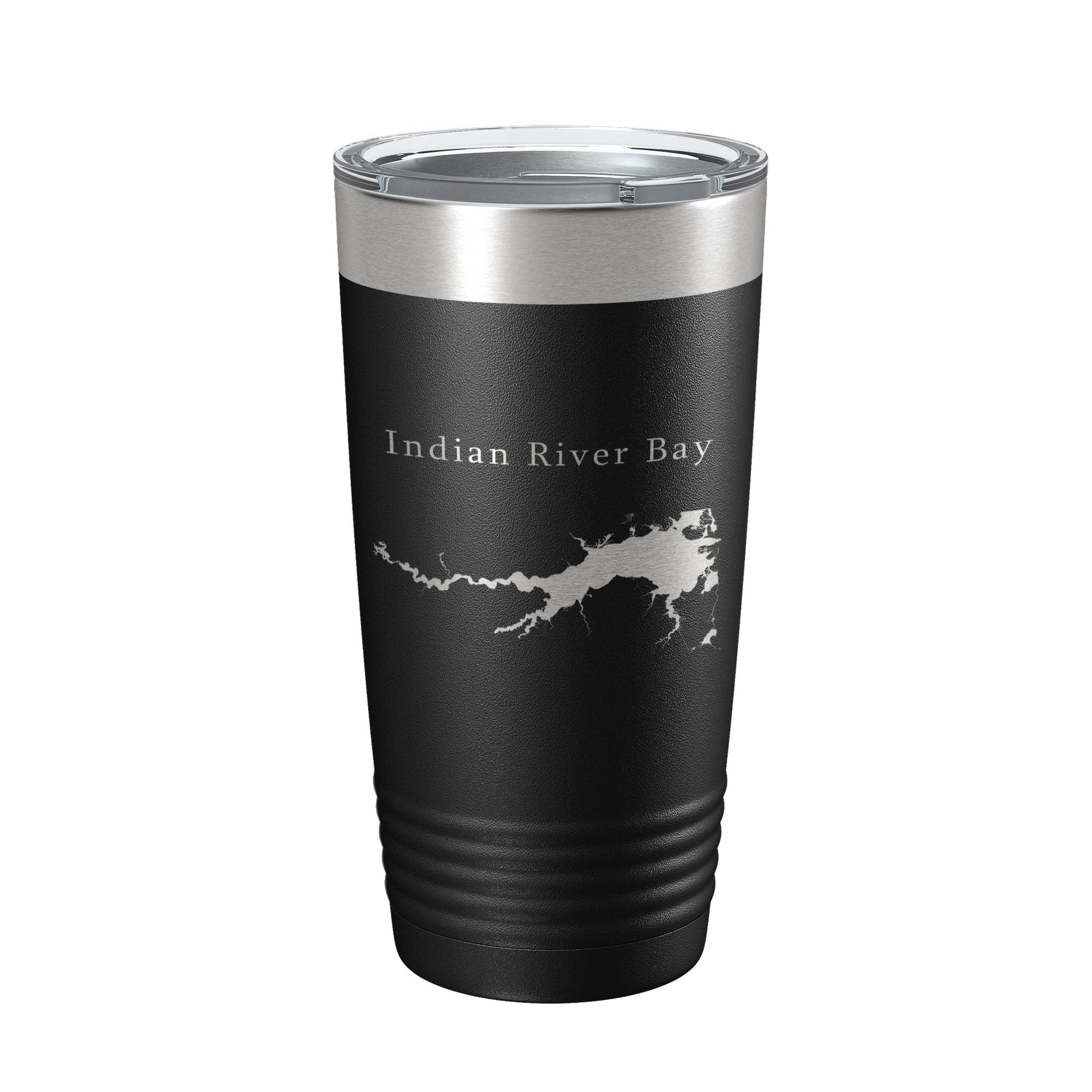 Indian River Bay Tumbler Lake Map Travel Mug Insulated Laser Engraved Coffee Cup Delaware 20 oz-0