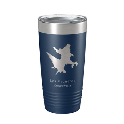 Los Vaqueros Reservoir Tumbler Lake Map Travel Mug Insulated Laser Engraved Coffee Cup California 20 oz-2