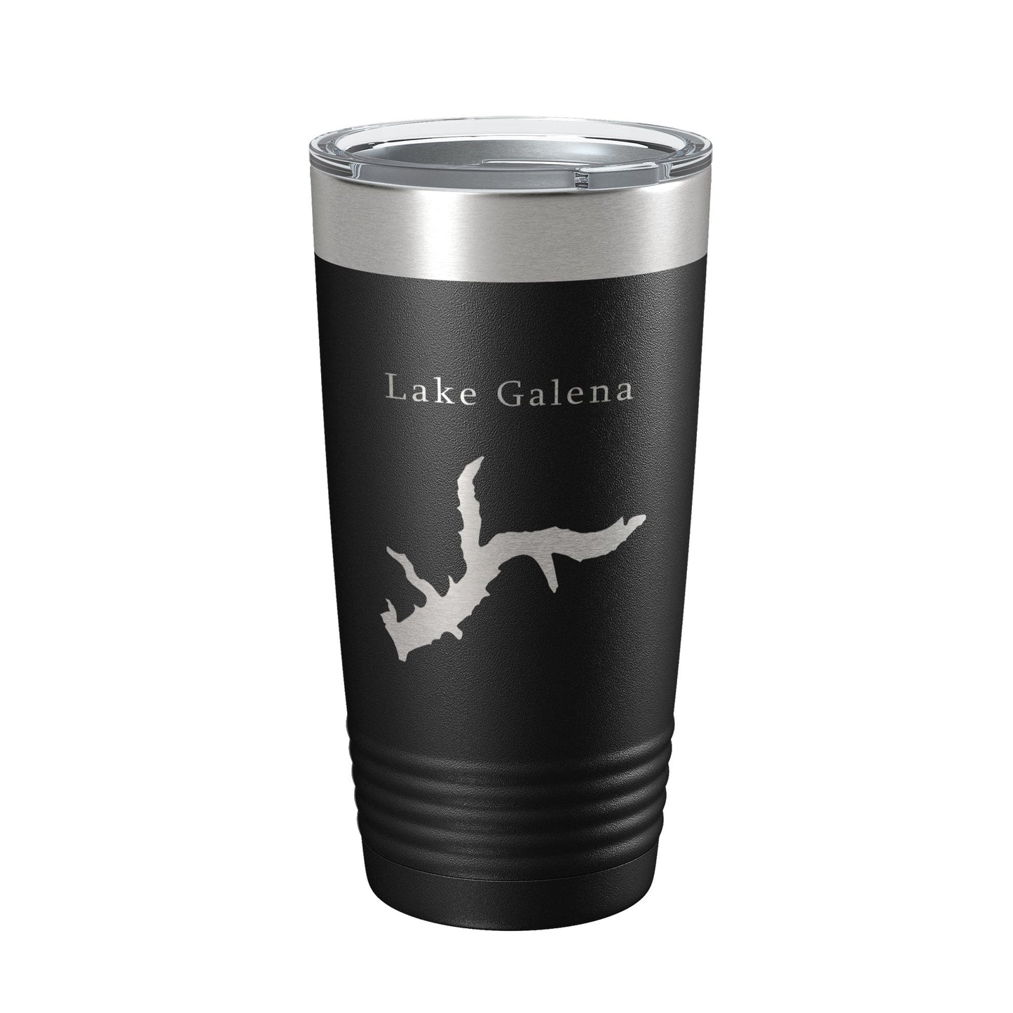 Lake Galena Map Tumbler Travel Mug Insulated Laser Engraved Coffee Cup Illinois 20 oz-0