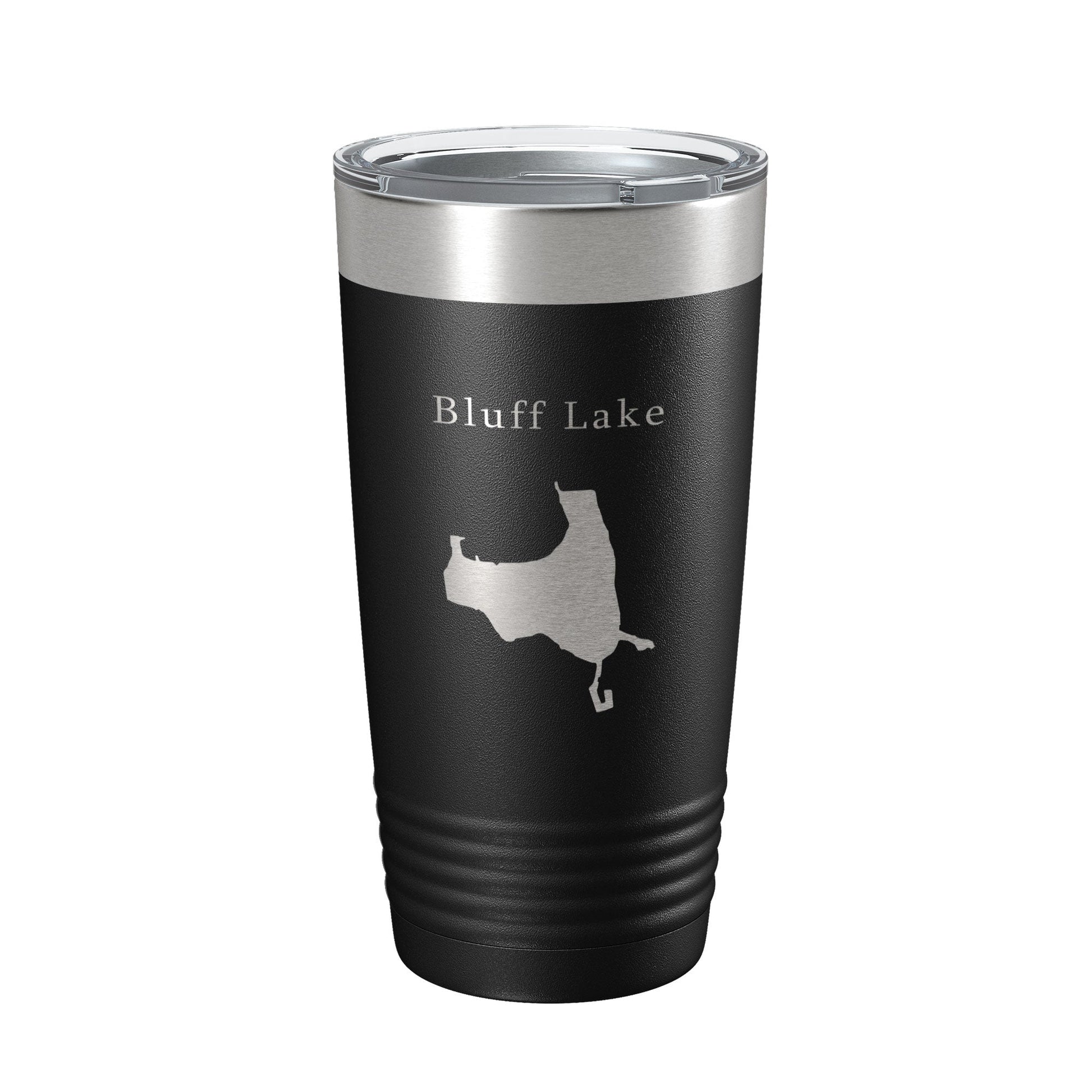 Bluff Lake Map Tumbler Travel Mug Insulated Laser Engraved Coffee Cup Illinois 20 oz-5