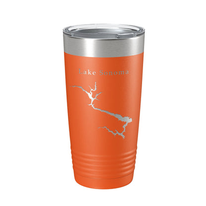 Lake Sonoma Map Tumbler Travel Mug Insulated Laser Engraved Coffee Cup California 20 oz-17