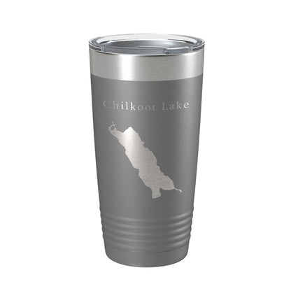 Chilkoot Lake Map Tumbler Travel Mug Insulated Laser Engraved Coffee Cup Alaska 20 oz-16