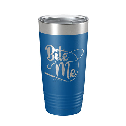 Fishing Tumbler Funny Bite Me Travel Mug Insulated Laser Engraved Coffee Cup Funny Gift For Angler Bass Fisherman 20 oz-6