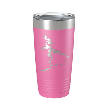 Seminoe Reservoir Tumbler Lake Map Travel Mug Insulated Laser Engraved Coffee Cup Wyoming 20 oz-11