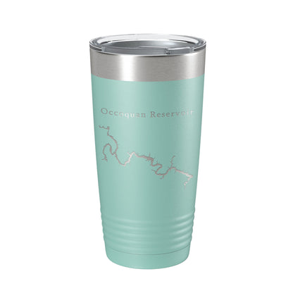 Occoquan Reservoir Tumbler Lake Map Travel Mug Insulated Laser Engraved Coffee Cup Fountainhead Regional Park Virginia 20 oz-12