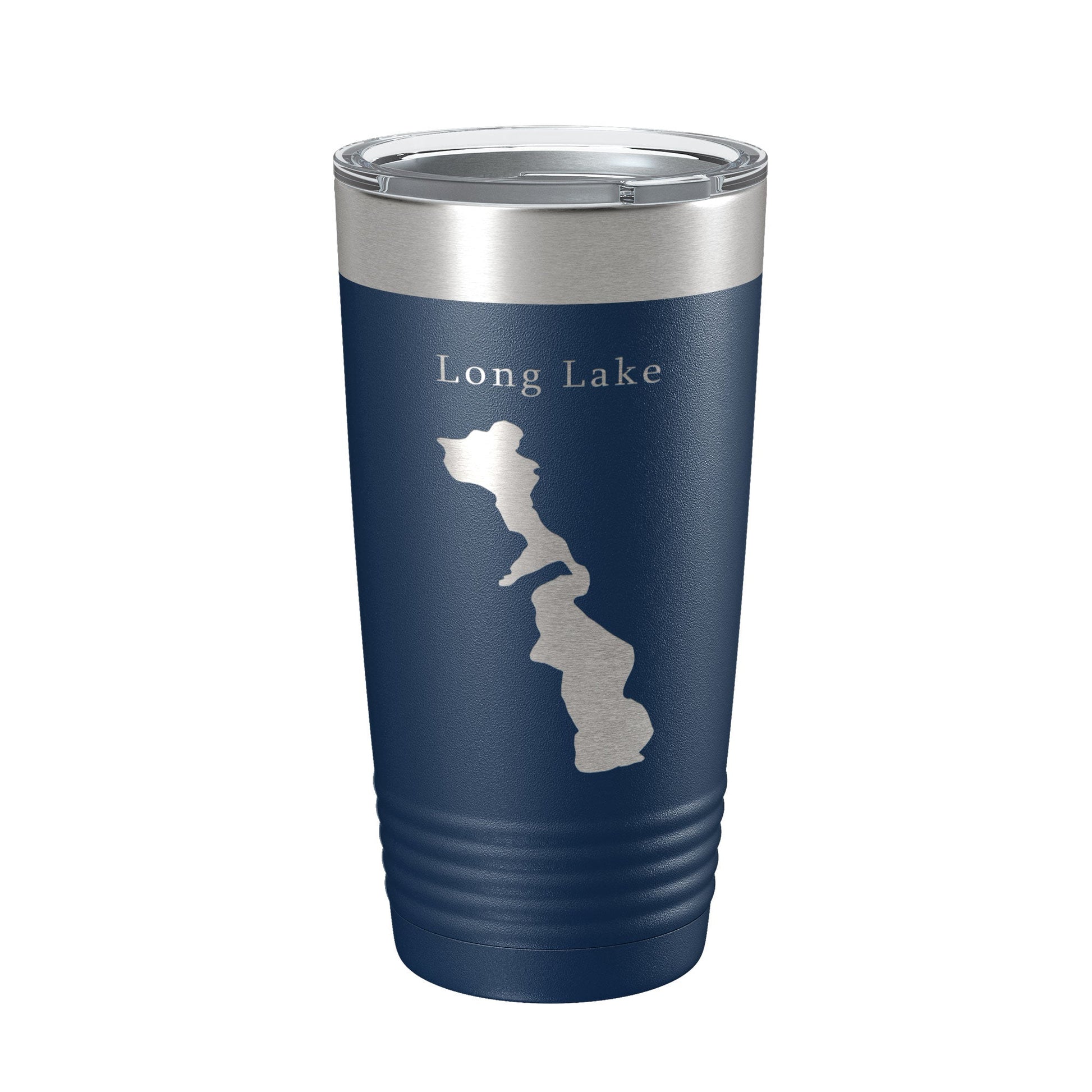 Long Lake Map Tumbler Travel Mug Insulated Laser Engraved Coffee Cup Minneapolis St. Paul Minnesota 20 oz-2