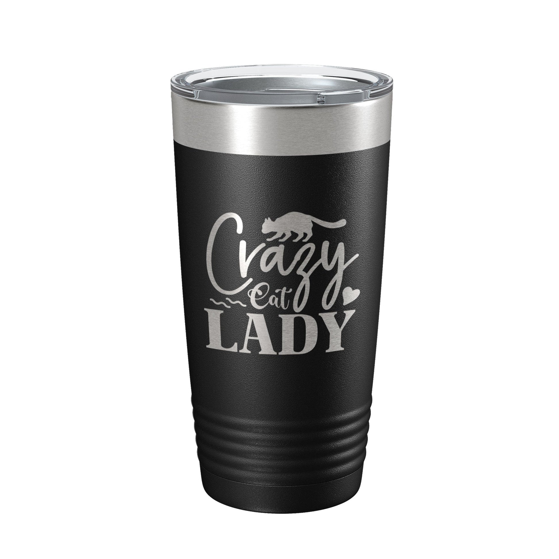 Crazy Cat Lady Tumbler Travel Mug Funny Cat Lover Gift Insulated Laser Engraved Coffee Cup 20 oz-5