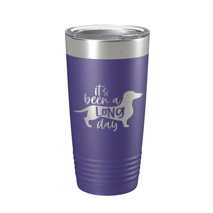 It Has Been A Long Day Tumbler Funny Dog Travel Mug Gift Insulated Laser Engraved Coffee Cup Dachshund Lover 20 oz-15