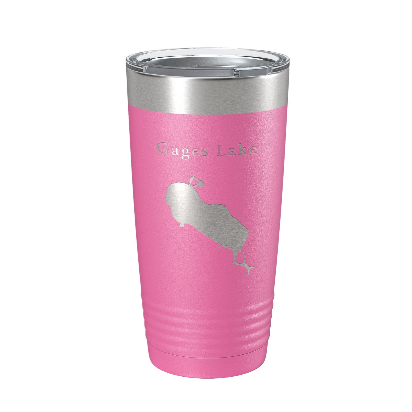 Gages Lake Map Tumbler Travel Mug Insulated Laser Engraved Coffee Cup Illinois 20 oz-11