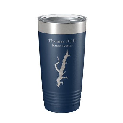 Thomas Hill Reservoir Tumbler Lake Map Travel Mug Insulated Laser Engraved Coffee Cup Missouri 20 oz-8