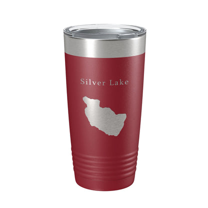 Silver Lake Map Tumbler Travel Mug Insulated Laser Engraved Coffee Cup Maine 20 oz-18