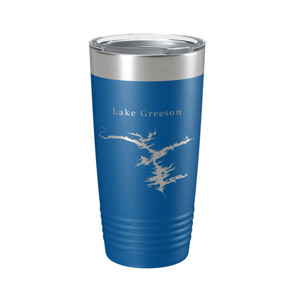 Lake Greeson Map Tumbler Travel Mug Insulated Laser Engraved Coffee Cup Arkansas 20 oz-6