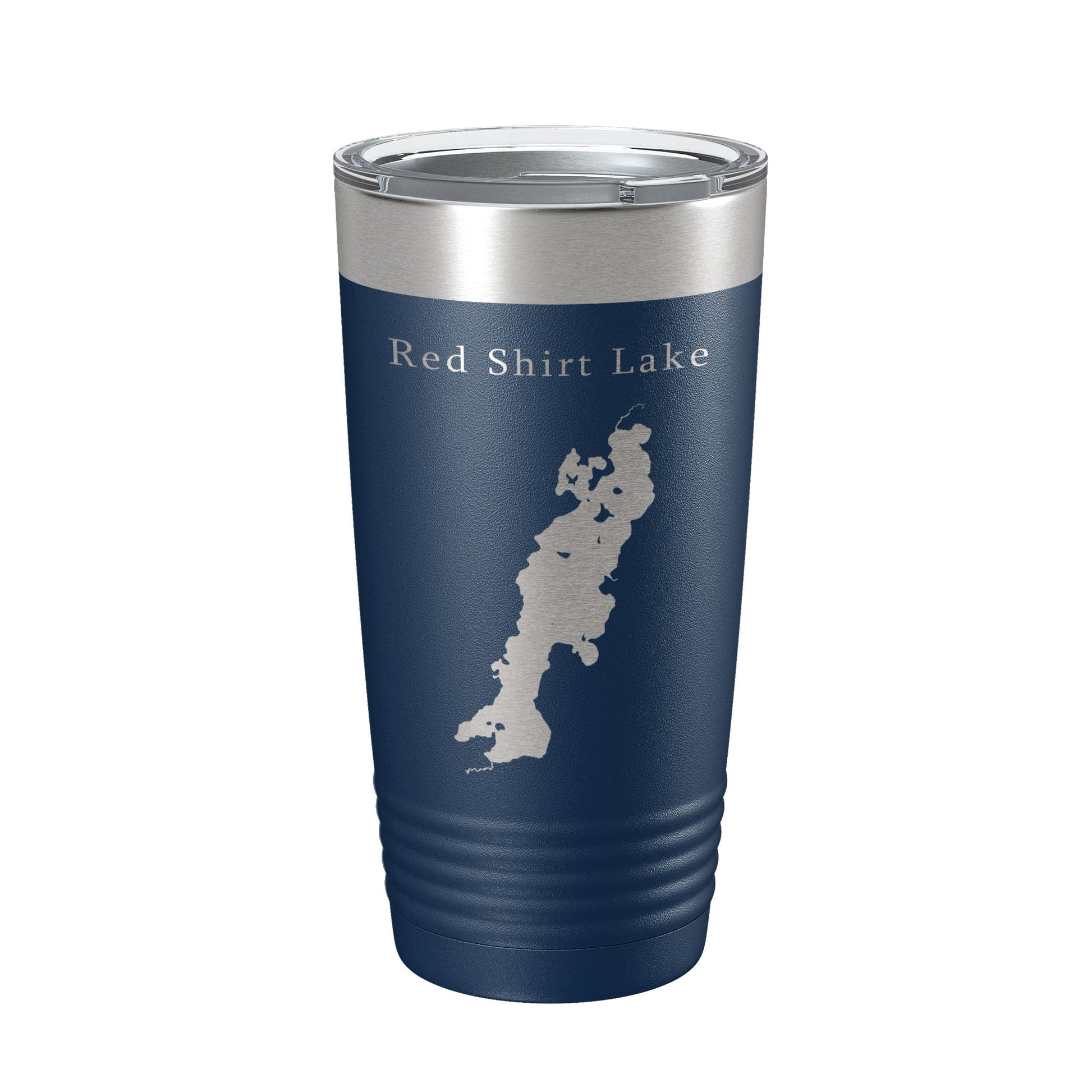 Red Shirt Lake Map Tumbler Travel Mug Insulated Laser Engraved Coffee Cup Alaska 20 oz-2