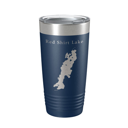 Red Shirt Lake Map Tumbler Travel Mug Insulated Laser Engraved Coffee Cup Alaska 20 oz-8