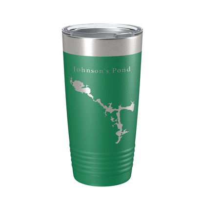 Johnson's Pond Tumbler Lake Map Travel Mug Insulated Laser Engraved Coffee Cup Rhode Island 20 oz-9