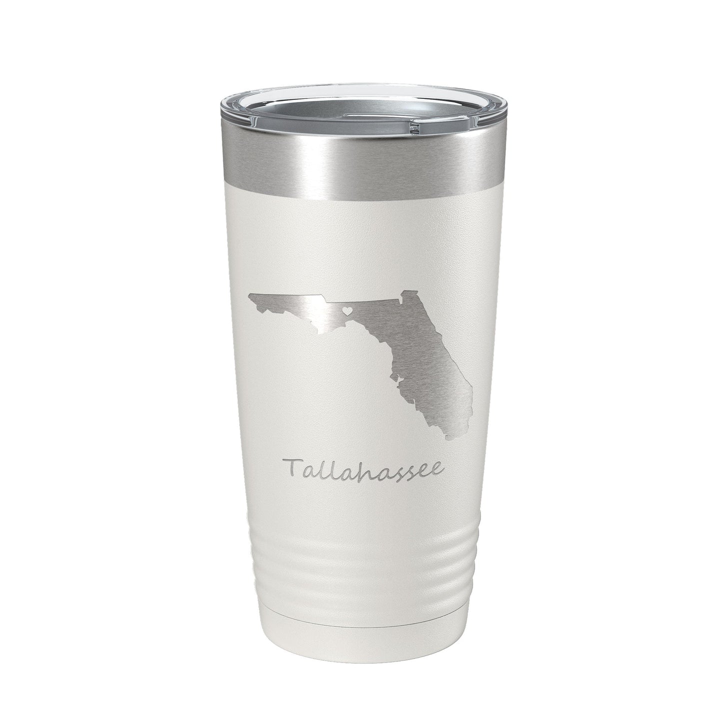 Tallahassee Home Heart Tumbler Travel Mug Insulated Laser Engraved Coffee Cup Florida 20 oz-1