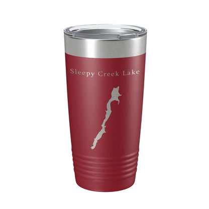 Sleepy Creek Lake Map Tumbler Travel Mug Insulated Laser Engraved Coffee Cup West Virginia 20 oz-18