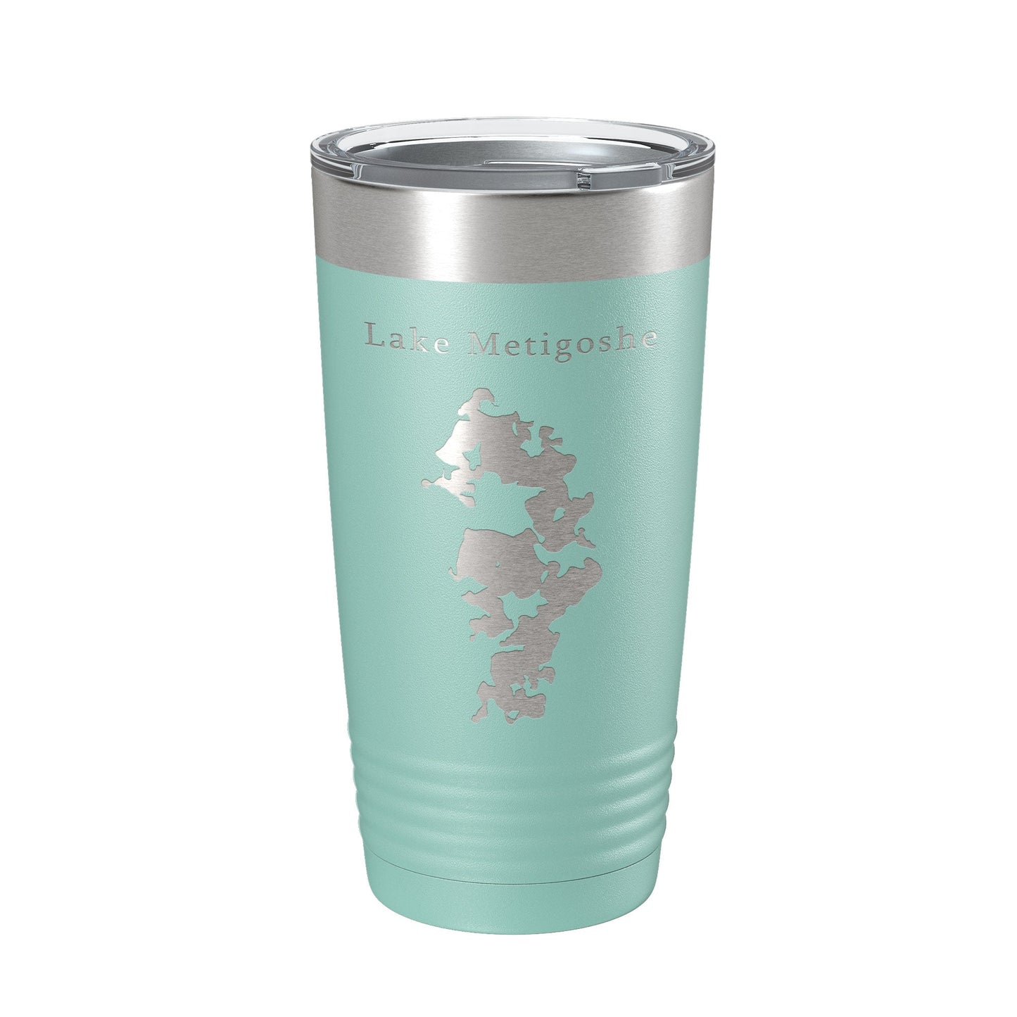 Lake Metigoshe Map Tumbler Travel Mug Insulated Laser Engraved Coffee Cup North Dakota 20 oz-12