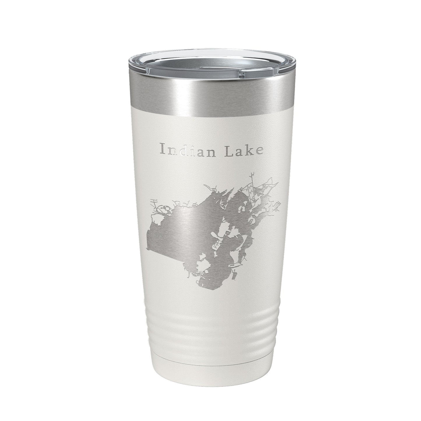 Indian Lake Map Tumbler Travel Mug Insulated Laser Engraved Coffee Cup Ohio 20 oz-1