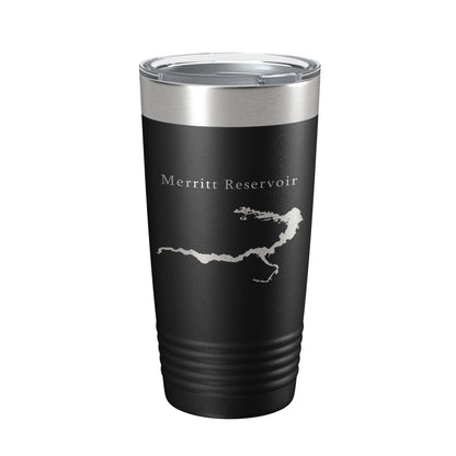 Merritt Reservoir Tumbler Lake Map Travel Mug Insulated Laser Engraved Coffee Cup Nebraska 20 oz-5