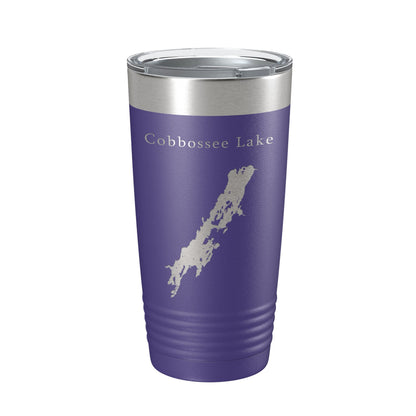 Cobbossee Lake Map Tumbler Travel Mug Insulated Laser Engraved Coffee Cup Maine 20 oz-15