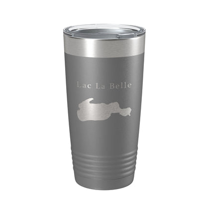 Lac La Belle Tumbler Lake Map Travel Mug Insulated Laser Engraved Coffee Cup Michigan 20 oz-16